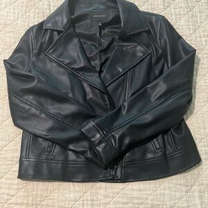 Banana Republic Black Vegan Leather Jacket